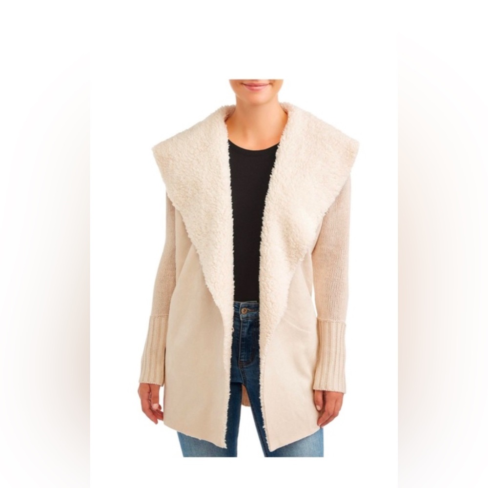 Women’s Alison Andrews Faux Suede Sweater Jacket L